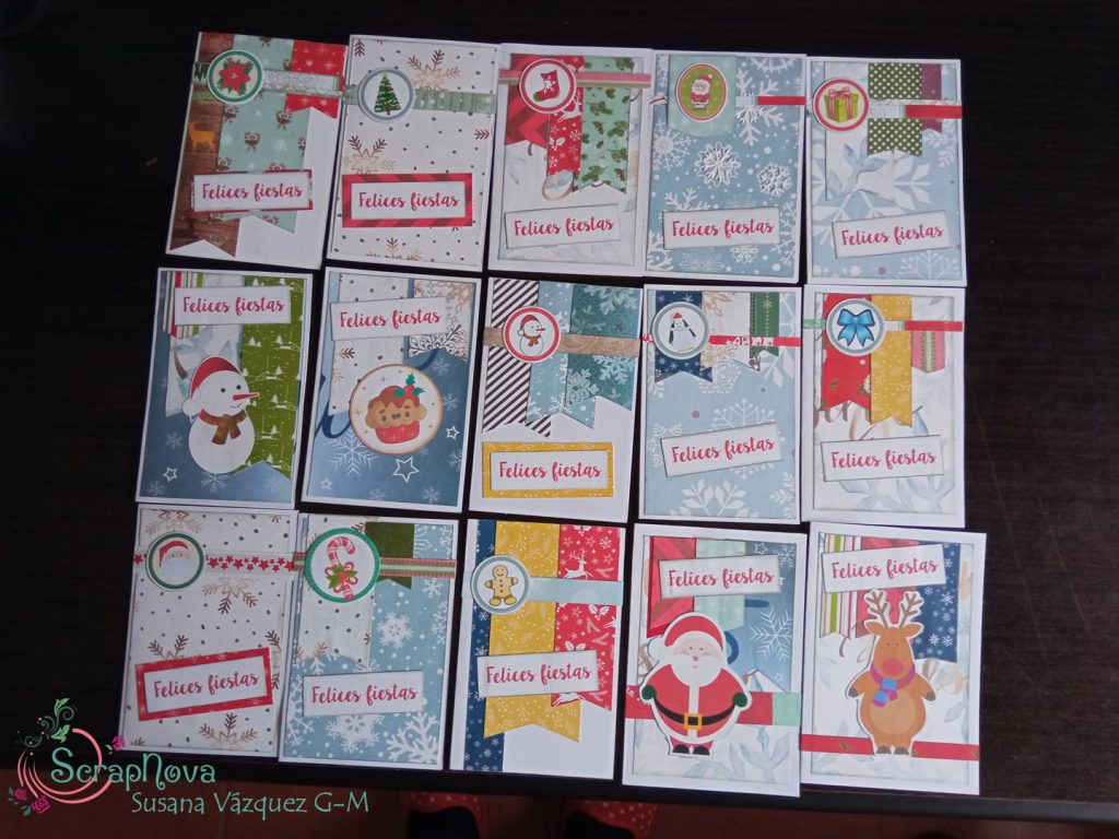 15 postales de navidad - otra manualidad de scrap